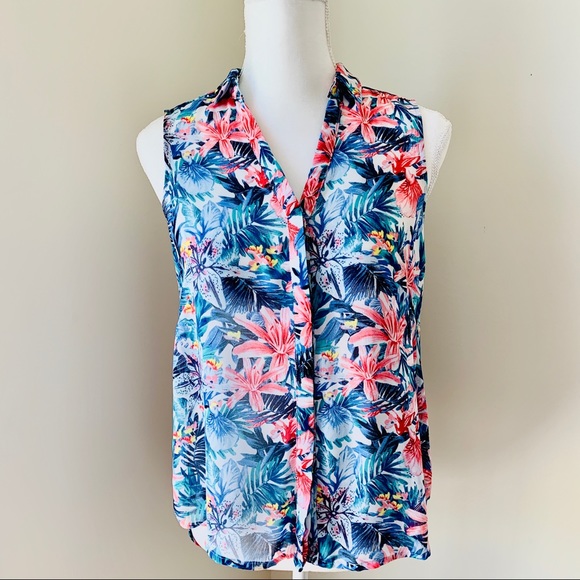 H&M Sleeveless Floral Blouse - Picture 1 of 7